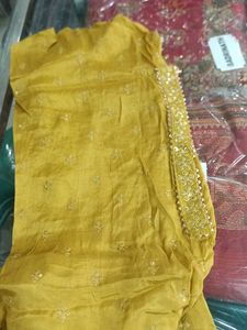 Elegant Mustard Yellow Salwar Kameez Set