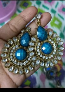 Earrings Set Kundan Stone Work