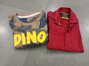 Red Long Sleeve Button-Down Shirt