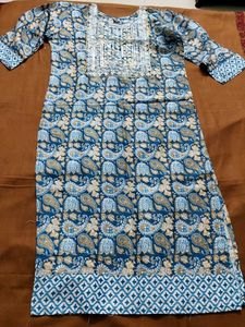 Blue Printed Kurta Set