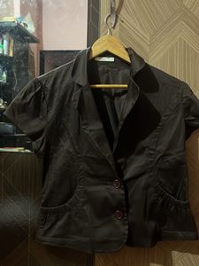 Brown Cropped Blazer