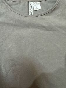 Grey Ruffle Trim Tee