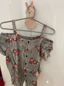 Floral Gingham Top