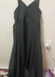 Elegant Black Hi-Lo Dress