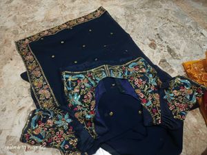 Embroidered Saree with Blouse