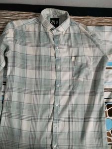 ZARA Original Men's Plaid Long Sleeve Shirt