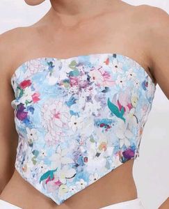 Floral Strapless Top