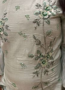 Pastel Green Embroidered One-Piece Gown