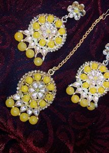 Yellow Indian Jewelry Set