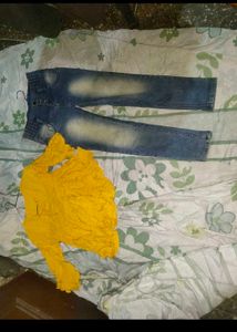 Girls Top And Jeans Set