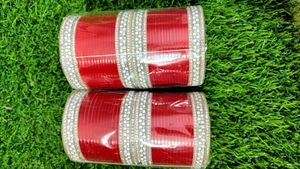 ♥️ RED Punjabi Chhuda Set For Womens