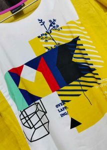 Geometric Print Yellow Tunic