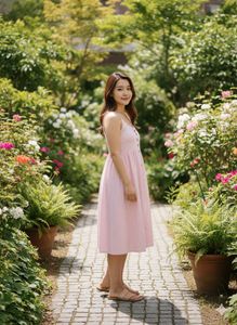 Pink Striped Sundress