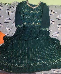 Emerald Green Ethnic Gown XL