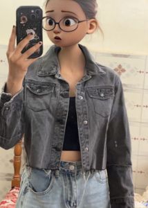 CROP DENIM JACKET