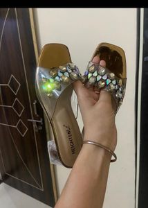 Embellished Crystal Sandals (👡 41 /8 Size)