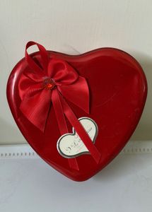 Red Heart-Shaped Tin