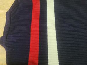 Striped Zip-Up Knit Cardigan