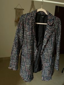 HANCY MULTICOLOURED TWEED OVERSIZED BLAZER