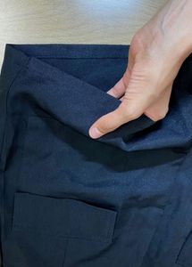 Black preppy polyster shorts