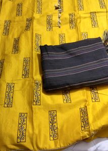 ❣️ Mustard And Brown Dupatta Set