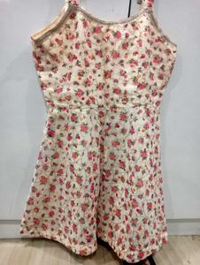 Creamy Colour Plazzo Frock Suit
