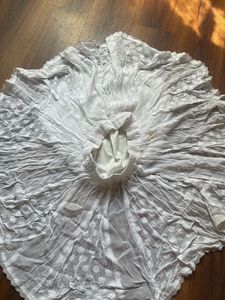 Cute pure white Two-Piece Set