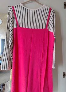 Pink &amp; Striped Dress