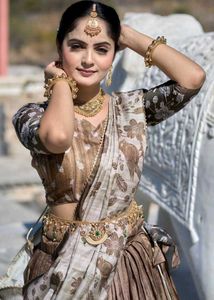 Elegant Brown Lehenga Choli Set