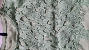 BENETTON patchwork/cutwork top women