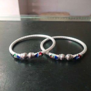 Pure Silver Treditional Openable Kada 1 Pair