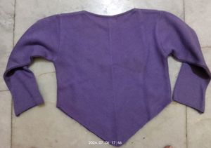 Lavender Aesthetic Crop Shirt