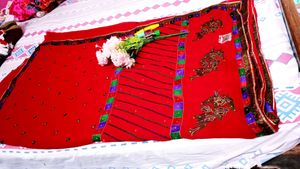 Emerald Green Embellished Silk Sare2