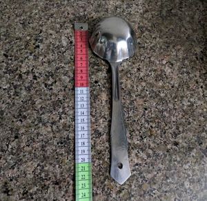 stainless steel flower shape serving ladle.