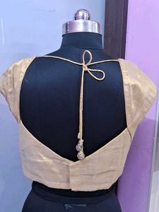 Golden Party Wear Readymade Blouse