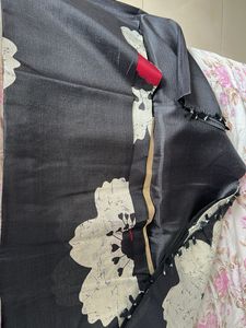 Floral Print Saree Khadi Tussar Sare