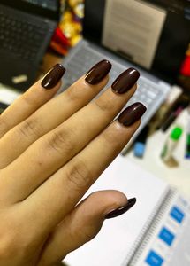 Burgundy Press-On Nails