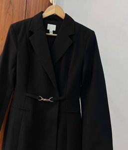 H&amp;m Black Blazer Dress