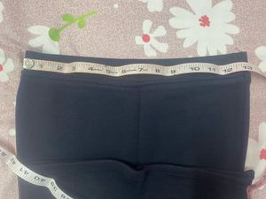 Comfy Black straight side slit long skirt