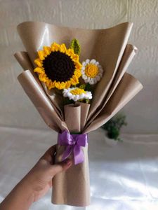 Crochet sunfloweran daisy Bouquet