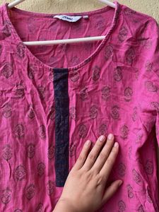 Beautiful 😻 Pink Printed Kurta💗