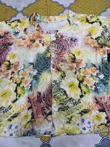 multi color printed top
