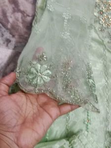 Mint Green Embellished Pakistani Suit