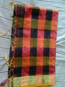 Elegant Checked Saree