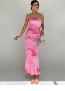 🌙beautiful pink party wear bodycone dress 👗