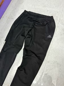 Adidas Black Track Pants with zip opening