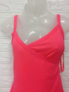 Coral Wrap Tank Top
