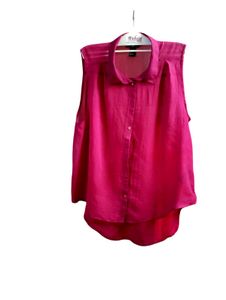 H&amp;M Tank Top  Sheer Button-up Sleeveless S