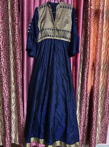 Elegant Navy Blue Anarkali Dress