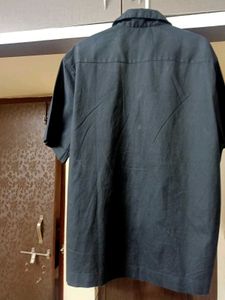 NEW SELECTED HOMME BlackOversized Embroidery Shirt